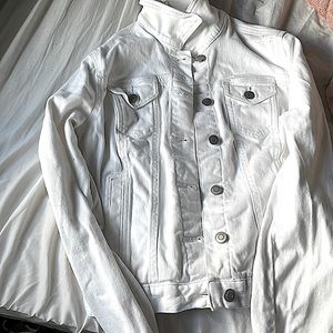 A white jean jacket